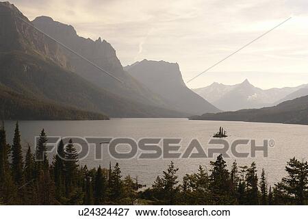 Glacier National Park, MT, Montana, Rocky Mountains, Going to the Sun Road, St. Mary Lake, excursion boat View Large Photo Image Stock Photo - Glacier National Park, MT, Montana, Rocky Mountains, Going to the Sun Road, St. Mary Lake, excursion boat. Fotosearch