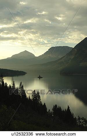 Glacier National Park, MT, Montana, Rocky Mountains, Going to the Sun Road, St. Mary Lake, sunrise View Large Photo Image Stock Photograph - Glacier National Park, MT, Montana, Rocky Mountains, Going to the Sun Road, St. Mary Lake, sunrise. Fotosearch