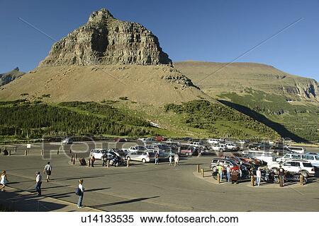 Glacier National Park, MT, Montana, Rocky Mountains, Going to the Sun Road, Continental Divide, Logan Pass Visitor Center View Large Photo Image Stock Photography - Glacier National Park, MT, Montana, Rocky Mountains, Going to the Sun Road, Continental Divide, Logan Pass Visitor Center. Fotosearch