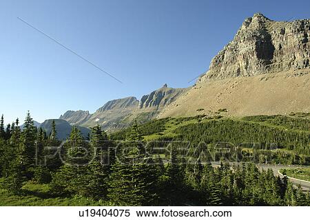 Glacier National Park, MT, Montana, Rocky Mountains, Going to the Sun Road, Continental Divide, Logan Pass Visitor Center, Nature Trail View Large Photo Image Stock Photography - Glacier National Park, MT, Montana, Rocky Mountains, Going to the Sun Road, Continental Divide, Logan Pass Visitor Center, Nature Trail. Fotosearch