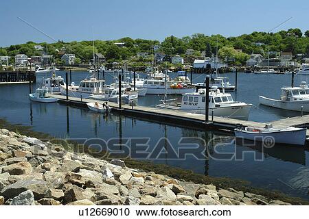 Stock Image -  Gloucester, MA, Massachusetts, Cape Ann, harbor. Fotosearch