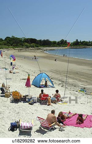 Stock Image -  Gloucester, MA, Massachusetts, Cape Ann, beach. Fotosearch