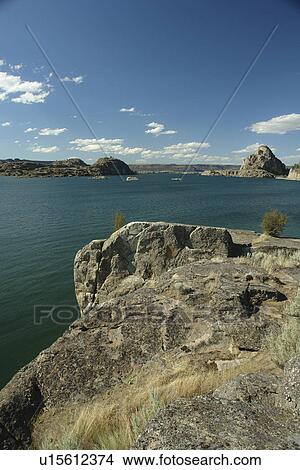 Grand Coulee Valley, WA, Washington, Banks Lake View Large Photo Image Picture - Grand Coulee Valley, WA, Washington, Banks Lake. Fotosearch