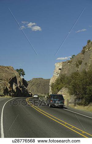 Grand Coulee Valley, WA, Washington, Banks Lake, Route 155, road View Large Photo Image Stock Photo - Grand Coulee Valley, WA, Washington, Banks Lake, Route 155, road. Fotosearch
