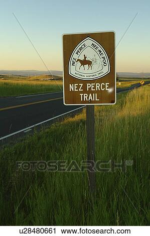 Grangeville, ID, Idaho, Camas Prairie, Nez Perce National Historic Trail, road sign View Large Photo Image Stock Image - Grangeville, ID, Idaho, Camas Prairie, Nez Perce National Historic Trail, road sign. Fotosearch
