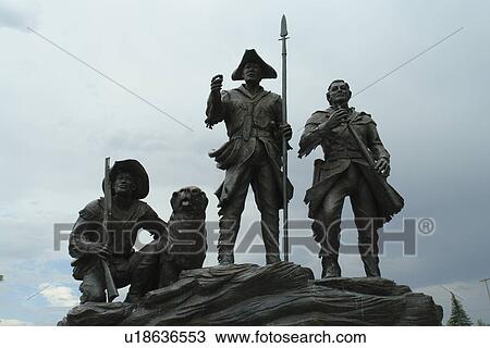 Great Falls, MT, Montana, Broadwater Overlook, Lewis & Clark Expedition, statue View Large Photo Image Stock Image - Great Falls, MT, Montana, Broadwater Overlook, Lewis & Clark Expedition, statue. Fotosearch