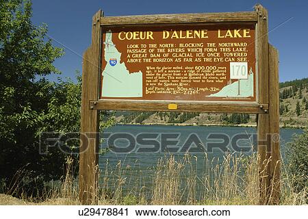 Harrison, ID, Idaho, Lake Coeur D' Alene Scenic Byway, Coeur D'Alene Lake, interpretive sign, historical marker View Large Photo Image Stock Image - Harrison, ID, Idaho, Lake Coeur D' Alene Scenic Byway, Coeur D'Alene Lake, interpretive sign, historical marker. Fotosearch