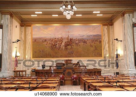 Helena, MT, Montana, State Capitol, House of Representatives, Charles M. Russell's largest painting Lewis and Clark Meeting Indians at Ross' Hole View Large Photo Image Stock Image - Helena, MT, Montana, State Capitol, House of Representatives, Charles M. Russell's largest painting Lewis and Clark Meeting Indians at Ross' Hole . Fotosearch