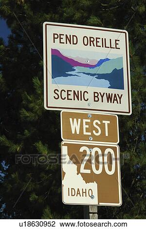 Hope, ID, Idaho, Pend Oreille National Scenic Byway, road sign View Large Photo Image Stock Image - Hope, ID, Idaho, Pend Oreille National Scenic Byway, road sign. Fotosearch