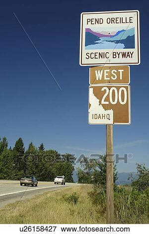 Hope, ID, Idaho, Pend Oreille National Scenic Byway, road sign View Large Photo Image Stock Photo - Hope, ID, Idaho, Pend Oreille National Scenic Byway, road sign. Fotosearch
