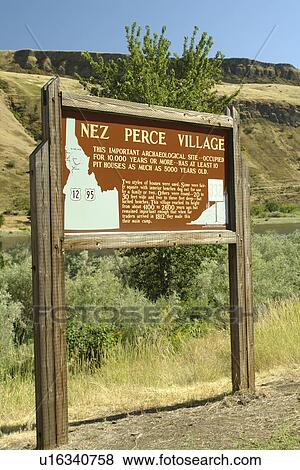 ID, Idaho, Clearwater River, Nez Perce Indian Reservation, Northwest Passage National Scenic Byway, historical markers, interpretive signs View Large Photo Image Stock Photo - ID, Idaho, Clearwater River, Nez Perce Indian Reservation, Northwest Passage National Scenic Byway, historical markers, interpretive signs. Fotosearch