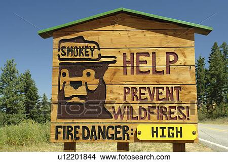 ID, Idaho, Help Prevent Wildfires, Fire Danger Index sign, High View Large Photo Image Picture - ID, Idaho, Help Prevent Wildfires, Fire Danger Index sign, High. Fotosearch