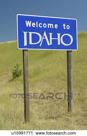 ID, Idaho, WA, Washington, Welcome to Idaho, road sign, border View Large Photo Image Stock Image - ID, Idaho, WA, Washington, Welcome to Idaho, road sign, border. Fotosearch