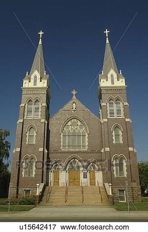 Jamestown, ND, North Dakota, The Basilica of St. James View Large Photo Image Stock Photo - Jamestown, ND, North Dakota, The Basilica of St. James. Fotosearch