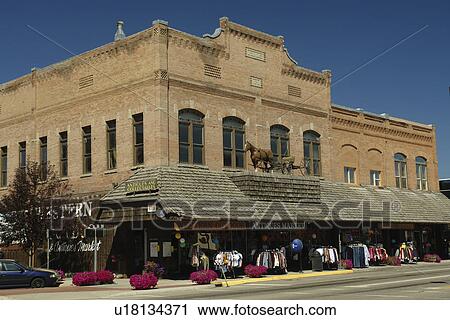 Stock Image -  Kalispell, MT, Montana, Historic Downtown. Fotosearch