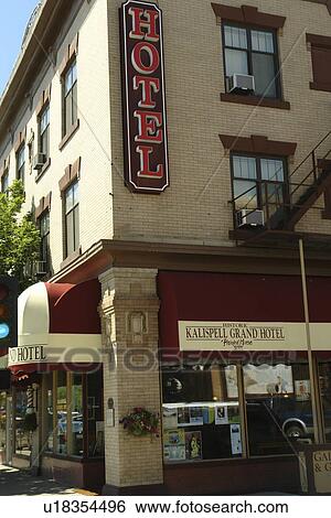 Kalispell, MT, Montana, Historic Downtown, Grand Hotel View Large Photo Image Stock Photograph - Kalispell, MT, Montana, Historic Downtown, Grand Hotel. Fotosearch