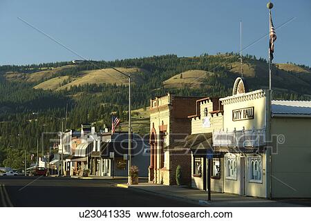 Kamiah, ID, Idaho, downtown, City Hall View Large Photo Image Stock Photography - Kamiah, ID, Idaho, downtown, City Hall. Fotosearch