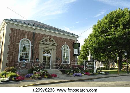 Stock Image -  Kennebunk, ME, Maine, Downeast, bank. Fotosearch