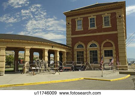 Livingston, MT, Montana, Livingston Depot Center, restored Northern Pacific Railroad Station View Large Photo Image Stock Photo - Livingston, MT, Montana, Livingston Depot Center, restored Northern Pacific Railroad Station. Fotosearch