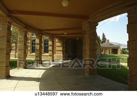 Stock Photo -  Livingston, MT, Montana, Livingston Depot Center, restored Northern Pacific Railroad Station. Fotosearch