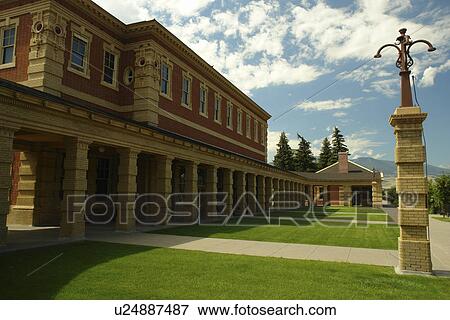 Stock Photo -  Livingston, MT, Montana, Livingston Depot Center, restored Northern Pacific Railroad Station. Fotosearch