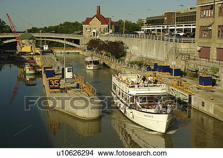 Lockport, NY, New York, Erie Canal, Locks and Erie Canal Cruises View Large Photo Image Picture - Lockport, NY, New York, Erie Canal, Locks and Erie Canal Cruises. Fotosearch