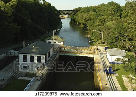 Lockport, NY, New York, Erie Canal, Locks and Erie Canal Cruises View Large Photo Image Stock Photography - Lockport, NY, New York, Erie Canal, Locks and Erie Canal Cruises. Fotosearch