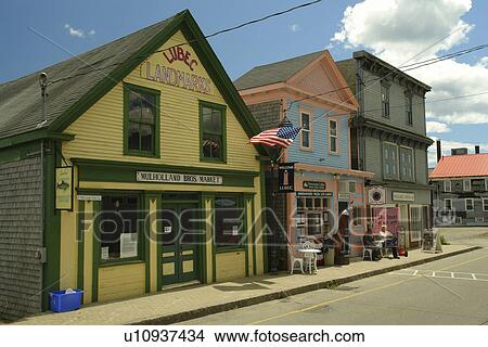 Picture -  Lubec, ME, Maine, Bay of Fundy, Downtown, Eastern Most Town in the U. S.. Fotosearch
