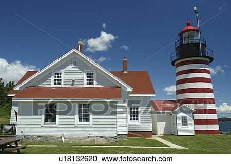 Lubec, ME, Maine, Bay of Fundy, Quoddy Head State Park, West Quoddy Light, Nation's Eastern Most Lighthouse View Large Photo Image Stock Image - Lubec, ME, Maine, Bay of Fundy, Quoddy Head State Park, West Quoddy Light, Nation's Eastern Most Lighthouse. Fotosearch