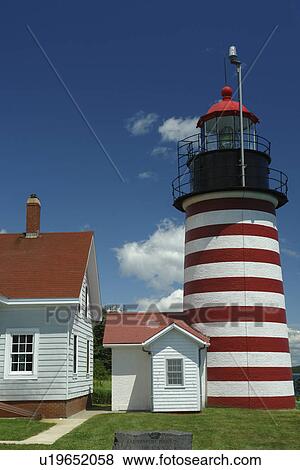 Lubec, ME, Maine, Bay of Fundy, Quoddy Head State Park, West Quoddy Light, Nation's Eastern Most Lighthouse View Large Photo Image Stock Photo - Lubec, ME, Maine, Bay of Fundy, Quoddy Head State Park, West Quoddy Light, Nation's Eastern Most Lighthouse. Fotosearch