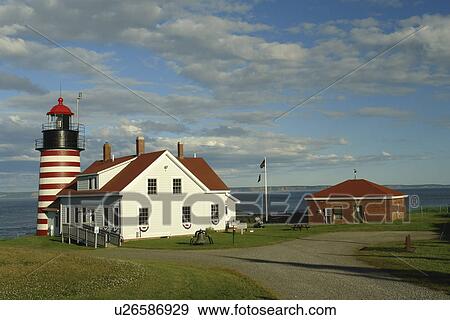 Lubec, ME, Maine, Bay of Fundy, Quoddy Head State Park, West Quoddy Light, Nation's Eastern Most Lighthouse View Large Photo Image Stock Photo - Lubec, ME, Maine, Bay of Fundy, Quoddy Head State Park, West Quoddy Light, Nation's Eastern Most Lighthouse. Fotosearch