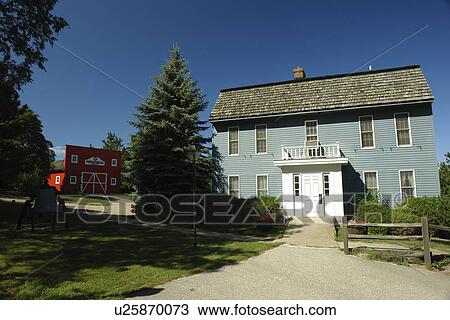 Stock Image -  Ludington, MI, Michigan, Historic White Pine Village. Fotosearch
