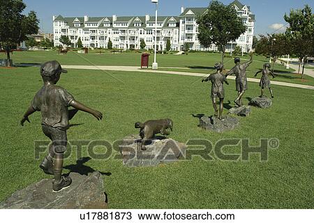 Ludington, MI, Michigan, Lake Michigan, waterfront, Follow the Leader sculpture, park View Large Photo Image Stock Image - Ludington, MI, Michigan, Lake Michigan, waterfront, Follow the Leader sculpture, park. Fotosearch