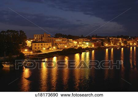 Manistee, MI, Michigan, Lake Michigan, Manistee River, waterfront, evening View Large Photo Image Stock Image - Manistee, MI, Michigan, Lake Michigan, Manistee River, waterfront, evening. Fotosearch