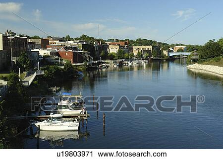 Manistee, MI, Michigan, Lake Michigan, Manistee River, waterfront View Large Photo Image Stock Image - Manistee, MI, Michigan, Lake Michigan, Manistee River, waterfront. Fotosearch