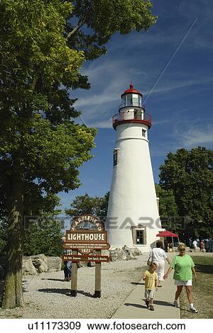 Stock Photo -  Marblehead, OH, Ohio, Lake Erie, Marblehead Lighthouse State Park. Fotosearch