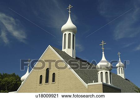 Stock Image -  Marblehead, OH, Ohio, St. Mary Byzantine Catholic church. Fotosearch