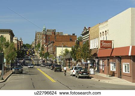 Picture -  Marquette, MI, Michigan, Upper Peninsula, downtown. Fotosearch