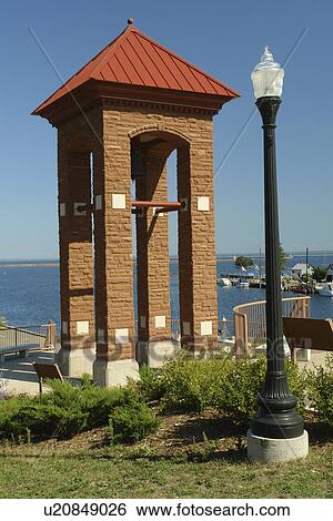 Stock Photograph -  Marquette, MI, Michigan, Upper Peninsula, Lake Superior, harbor, watefront park. Fotosearch