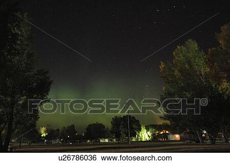 Medina, ND, North Dakota, Northern Lights, Aurora Borealis View Large Photo Image Stock Photograph - Medina, ND, North Dakota, Northern Lights, Aurora Borealis. Fotosearch