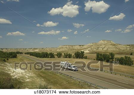 Medora, ND, North Dakota, Interstate 94, expressway View Large Photo Image Picture - Medora, ND, North Dakota, Interstate 94, expressway. Fotosearch