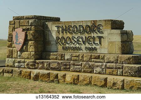 Medora, ND, North Dakota, Theodore Roosevelt National Park, South Unit, entrance sign View Large Photo Image Stock Image - Medora, ND, North Dakota, Theodore Roosevelt National Park, South Unit, entrance sign. Fotosearch