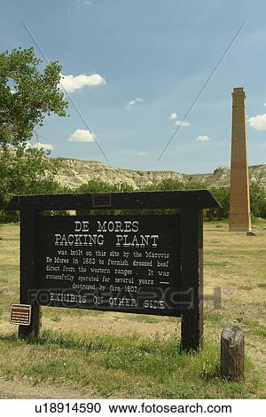 Medora, ND, North Dakota, Theodore Roosevelt National Park, South Unit, De Mores Packing Plant, interpretive sign View Large Photo Image Stock Image - Medora, ND, North Dakota, Theodore Roosevelt National Park, South Unit, De Mores Packing Plant, interpretive sign. Fotosearch