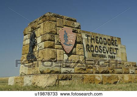 Medora, ND, North Dakota, Theodore Roosevelt National Park, South Unit, entrance sign View Large Photo Image Stock Image - Medora, ND, North Dakota, Theodore Roosevelt National Park, South Unit, entrance sign. Fotosearch