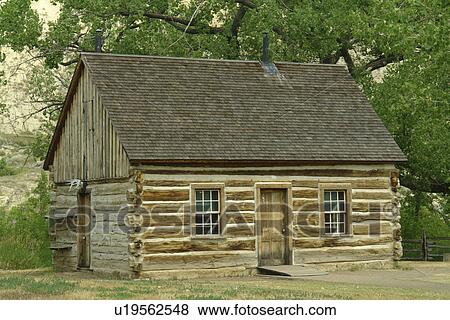 Medora, ND, North Dakota, Theodore Roosevelt National Park, South Unit, Visitor Center, Teddy Roosevelt's first ranch Maltese Cross log cabin View Large Photo Image Stock Photo - Medora, ND, North Dakota, Theodore Roosevelt National Park, South Unit, Visitor Center, Teddy Roosevelt's first ranch Maltese Cross log cabin. Fotosearch