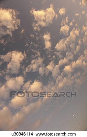 Picture -  MI, Michigan, Upper Peninsula, Lake Superior, cloud formations, sky. Fotosearch