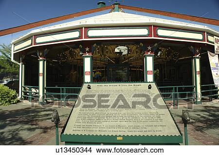 Missoula, MT, Montana, A 1918 Carrousel for Missoula in Caras Park, merry-go-round View Large Photo Image Picture - Missoula, MT, Montana, A 1918 Carrousel for Missoula in Caras Park, merry-go-round. Fotosearch