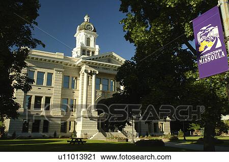Stock Image -  Missoula, MT, Montana, County Courthouse. Fotosearch
