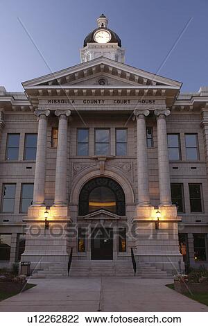 Missoula, MT, Montana, Courthouse, downtown, evening View Large Photo Image Stock Image - Missoula, MT, Montana, Courthouse, downtown, evening. Fotosearch