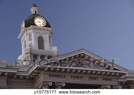 Missoula, MT, Montana, Courthouse, downtown, evening View Large Photo Image Stock Photo - Missoula, MT, Montana, Courthouse, downtown, evening. Fotosearch